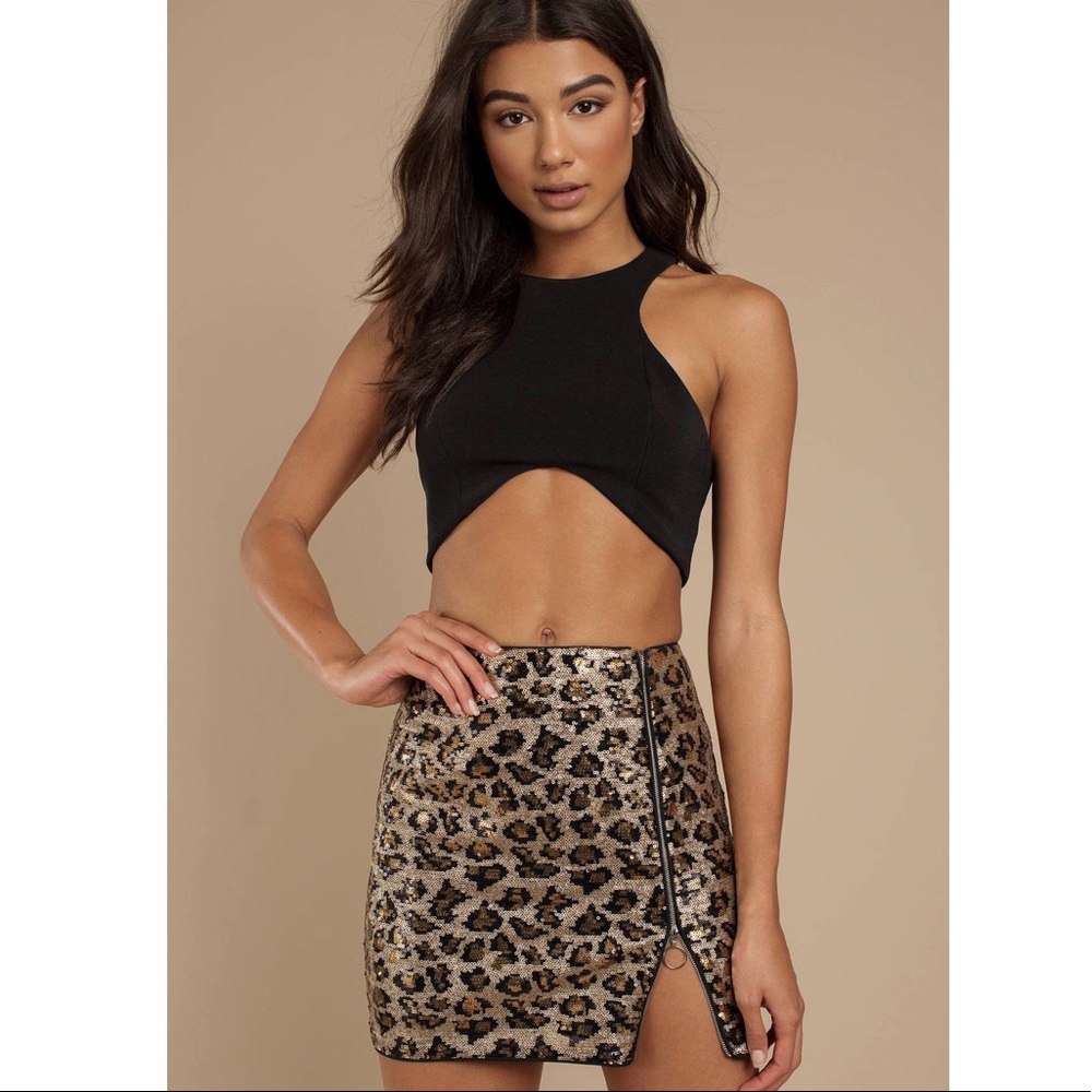 NWT Tobi Sequin Leopard / Cheetah Skirt
